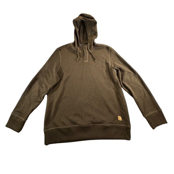 GH Bass and Co Mens Xlarge Brown pullover hoodie Fleece Sweatshirt - Picture 1 of 16